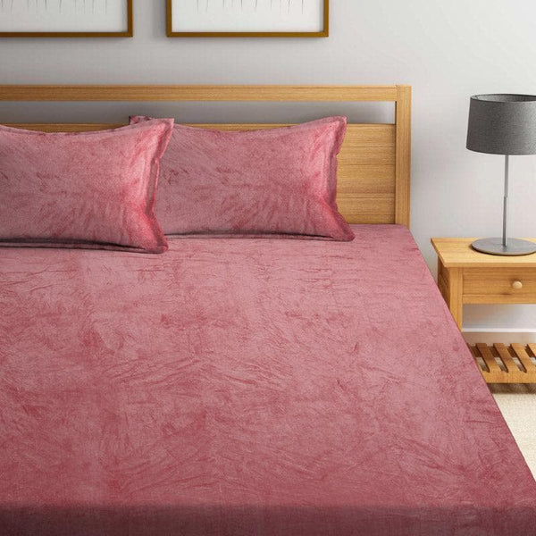 Buy Pristine Charm Warm Bedsheet - Rust Bedsheets from Vaaree