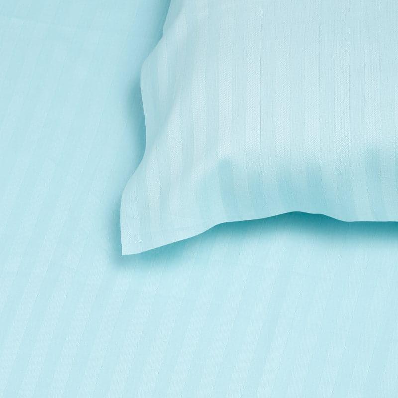 Buy Pristine Solid Bedsheet - Aqua Blue Bedsheets from Vaaree