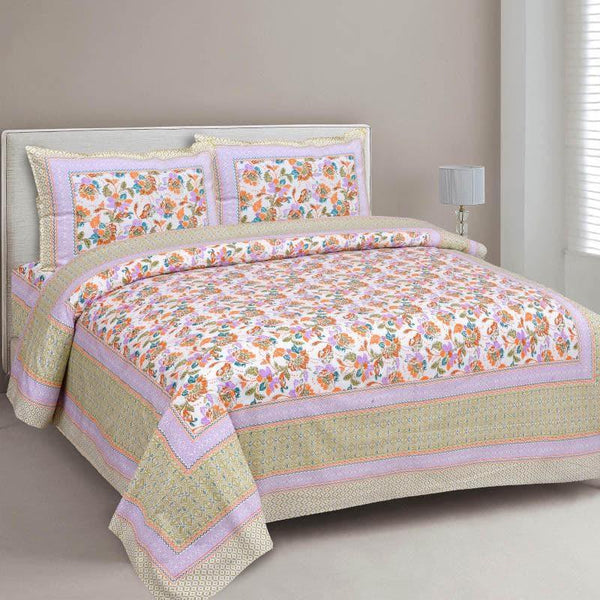 Buy Priyam Floral Bedsheet - Green Bedsheets from Vaaree