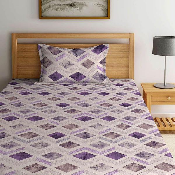 Buy Purple Mosaic Print Bedsheet Bedsheets from Vaaree