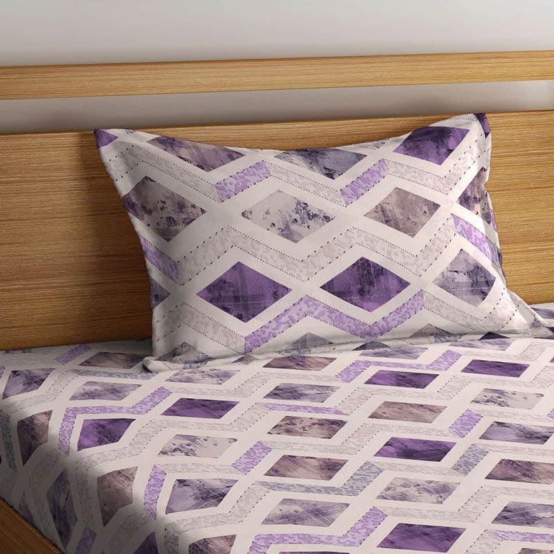 Buy Purple Mosaic Print Bedsheet Bedsheets from Vaaree