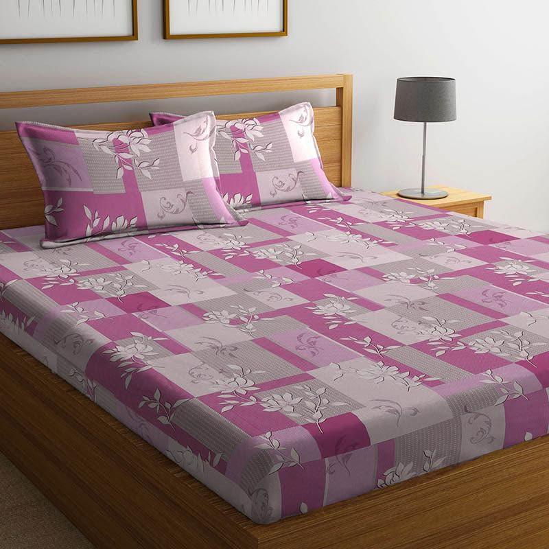 Buy Purple Paloma Bedsheet Bedsheets from Vaaree