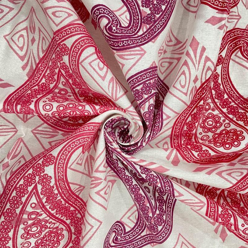 Buy Qarida Paisley Printed Bedsheet - Pink Bedsheets from Vaaree