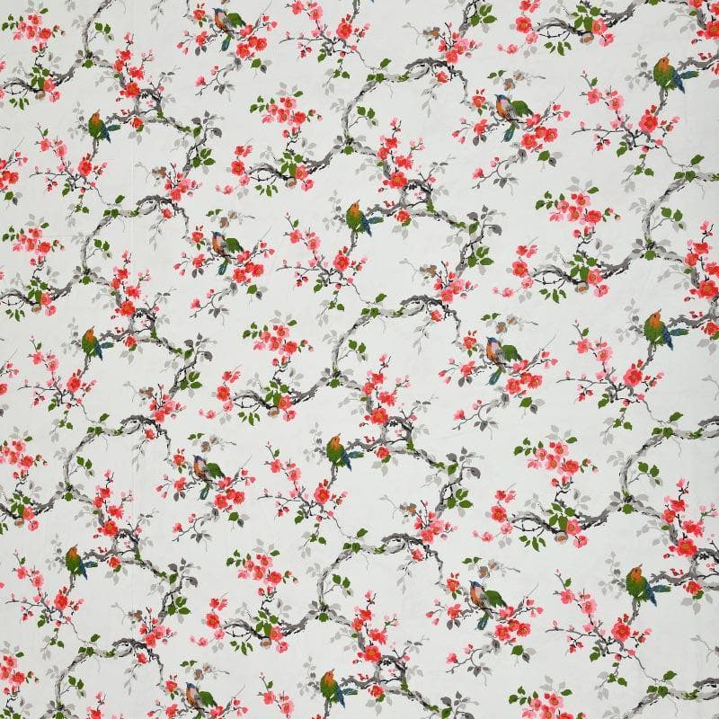 Buy Quirky Gardenia Bedsheet - Grey & Red Bedsheets from Vaaree