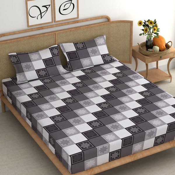 Buy Raiva Printed Bedsheet - Lava Grey Bedsheets from Vaaree