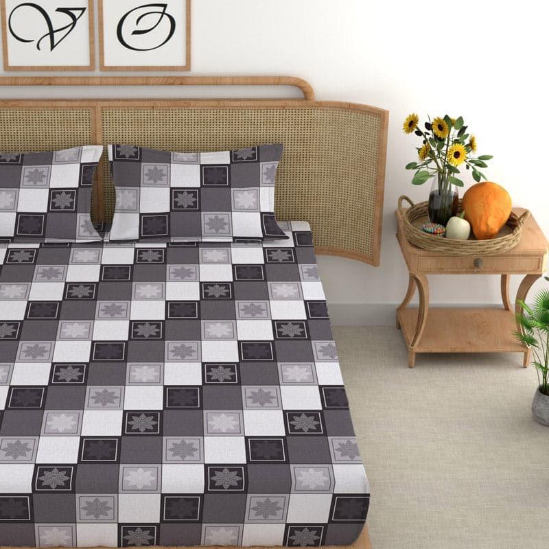 Buy Raiva Printed Bedsheet - Lava Grey Bedsheets from Vaaree