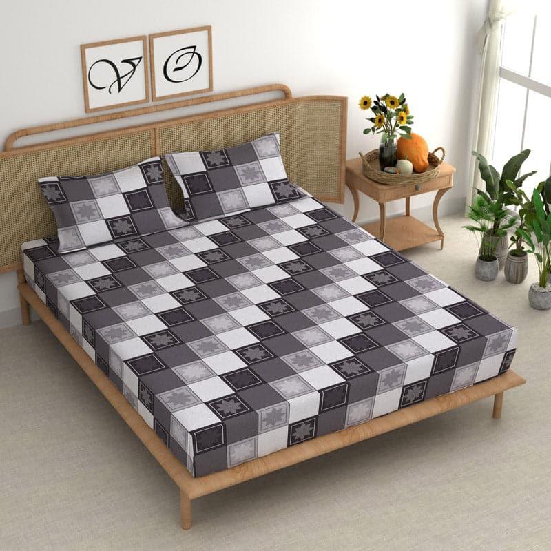 Buy Raiva Printed Bedsheet - Lava Grey Bedsheets from Vaaree