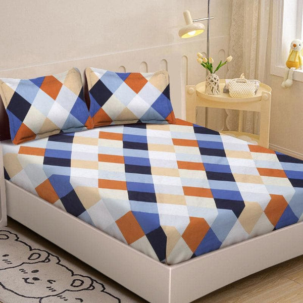 Buy Rapid Checks Printed Bedsheet Bedsheets from Vaaree