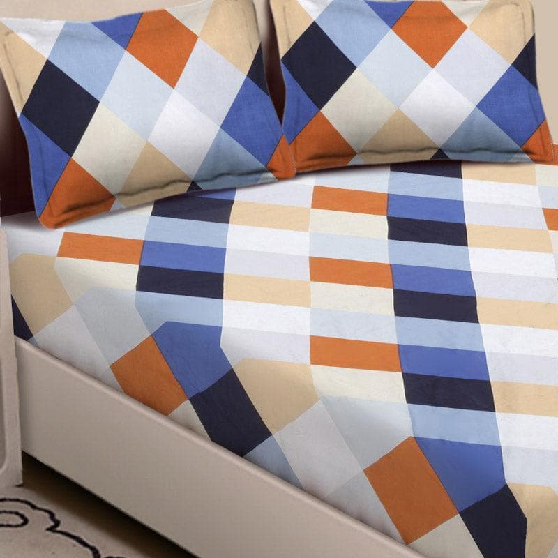 Buy Rapid Checks Printed Bedsheet Bedsheets from Vaaree