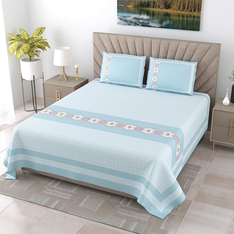 Bedsheets - Recorra Printed Bedsheet - Blue