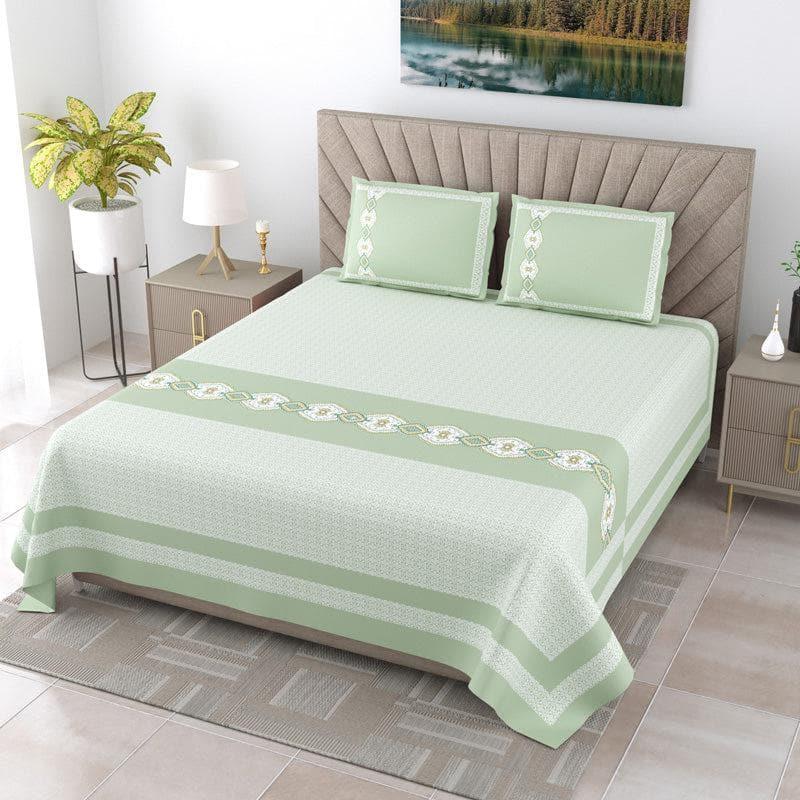 Buy Recorra Printed Bedsheet - Green Bedsheets from Vaaree