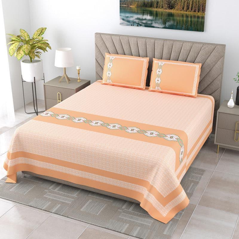 Buy Recorra Printed Bedsheet - Orange Bedsheets from Vaaree