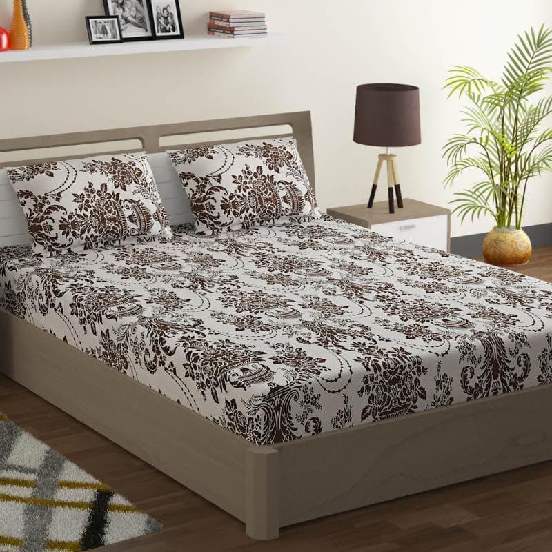 Buy Regal Dreamscape Bedsheet - Brown Bedsheets from Vaaree