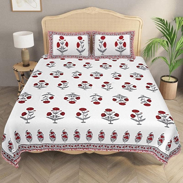 Buy Regal Resplendence Bedsheet - Red Bedsheets from Vaaree