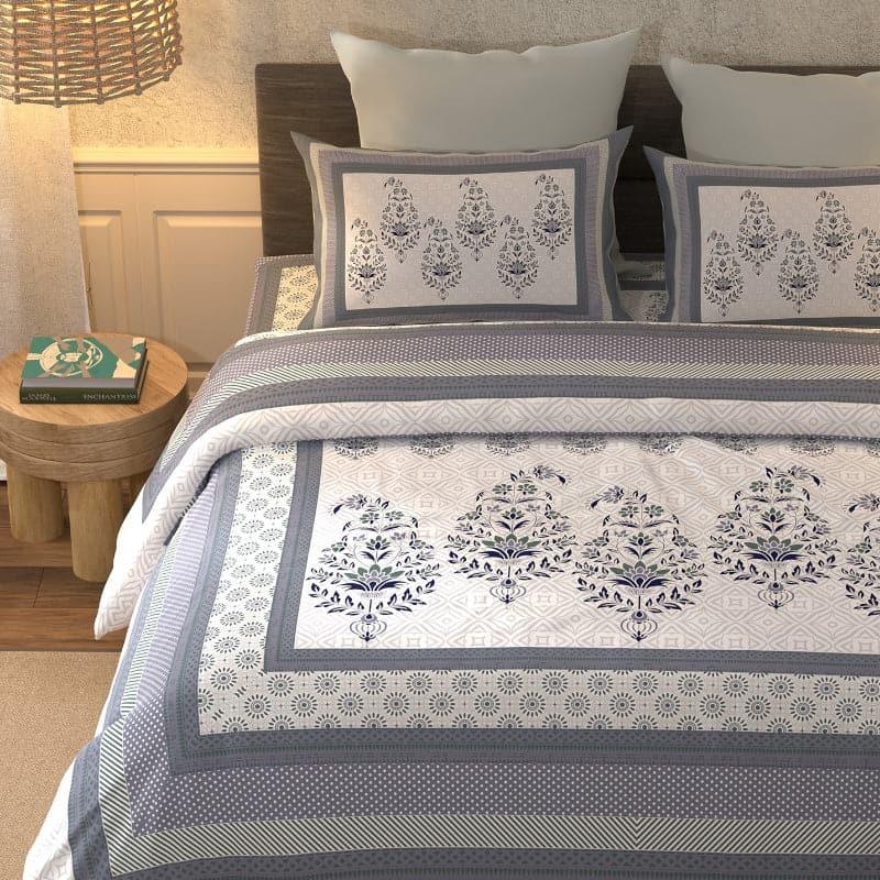 Bedsheets - Rianna Ethnic Bedsheet - Blue