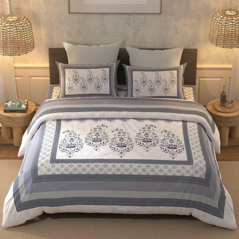 Buy Rianna Ethnic Bedsheet - Blue Bedsheets from Vaaree