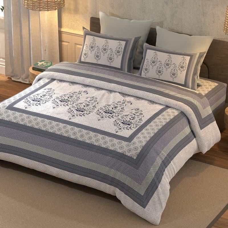 Bedsheets - Rianna Ethnic Bedsheet - Blue