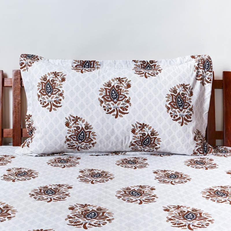 Buy Rita Ethnic Bedsheet - Brown Bedsheets from Vaaree