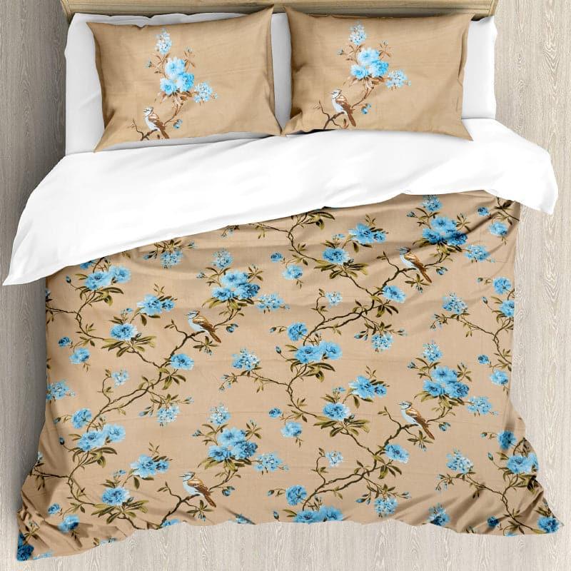 Buy Ritana Floral Bedsheet - Brown Bedsheets from Vaaree