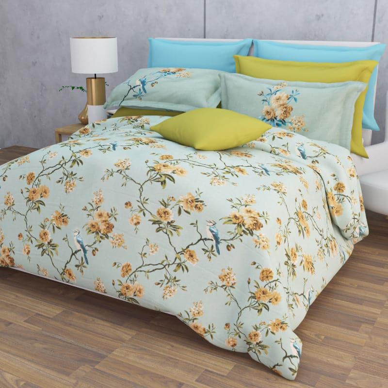 Buy Ritana Floral Bedsheet - Green Bedsheets from Vaaree