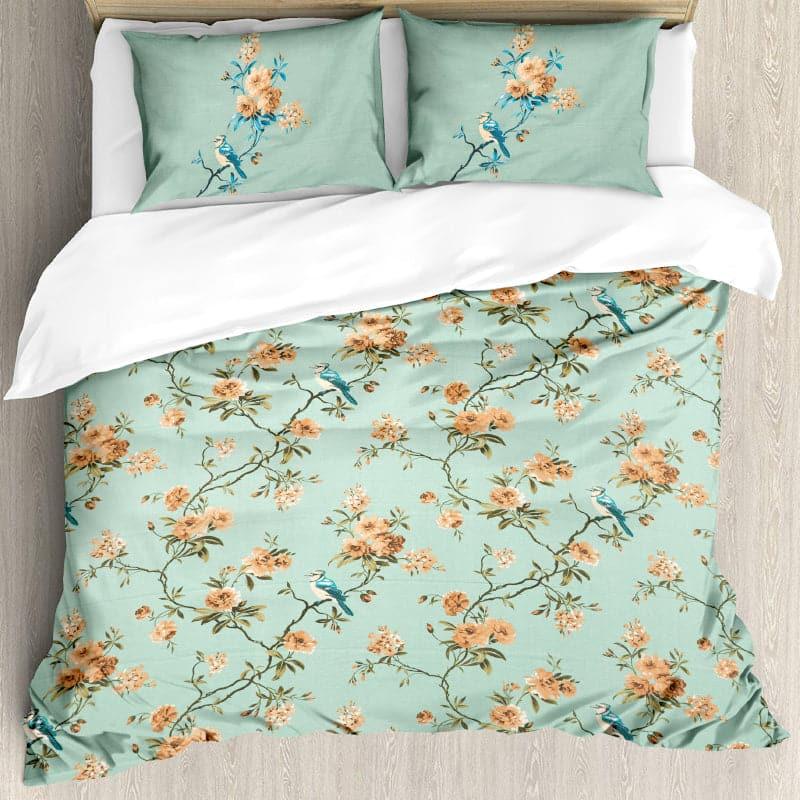 Buy Ritana Floral Bedsheet - Green Bedsheets from Vaaree