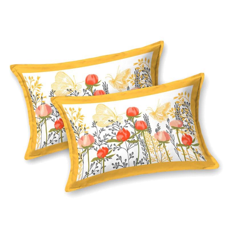 Buy Rose Fusion Floral Bedsheet - Yellow Bedsheets from Vaaree