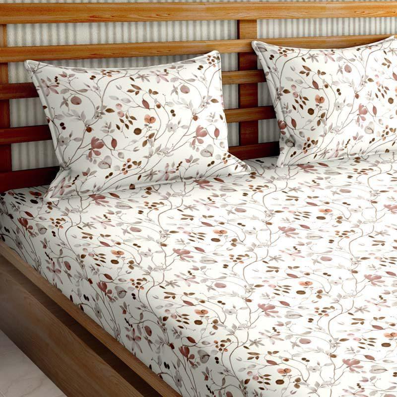 Buy Rosey Retreat Bedsheet - Brown Bedsheets from Vaaree