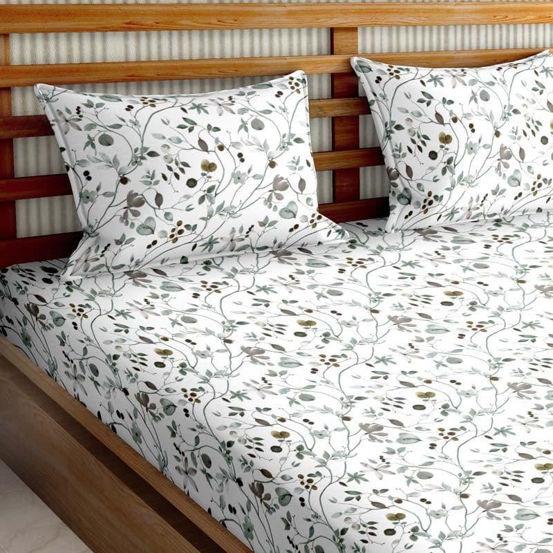 Buy Rosey Retreat Bedsheet - Green Bedsheets from Vaaree