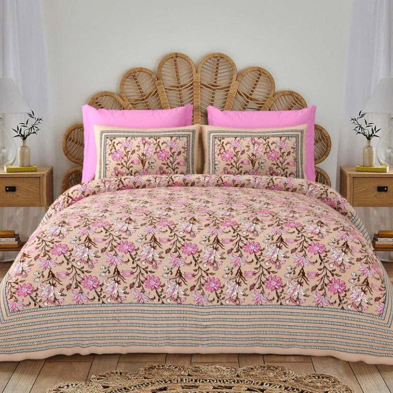 Buy Rosie Floral Printed Bedsheet-Pink Bedsheets from Vaaree