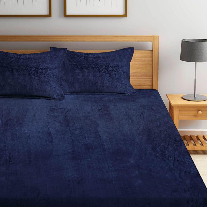 Buy Royal Blue Aster Bedsheet Bedsheets from Vaaree