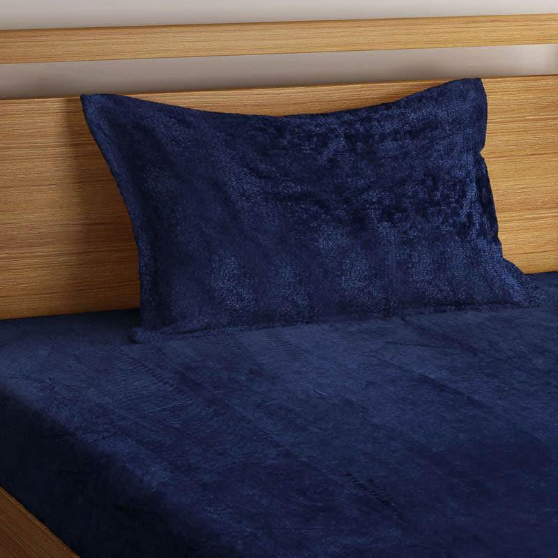 Buy Royal Blue Aster Bedsheet Bedsheets from Vaaree