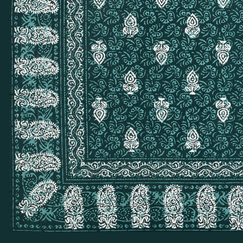 Buy Saanvi Ethnic Printed Bedsheet - Green Bedsheets from Vaaree