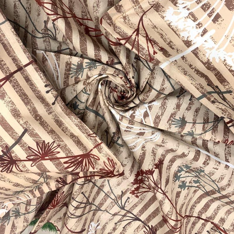 Buy Sacharissa Floral Bedsheet - Brown Bedsheets from Vaaree