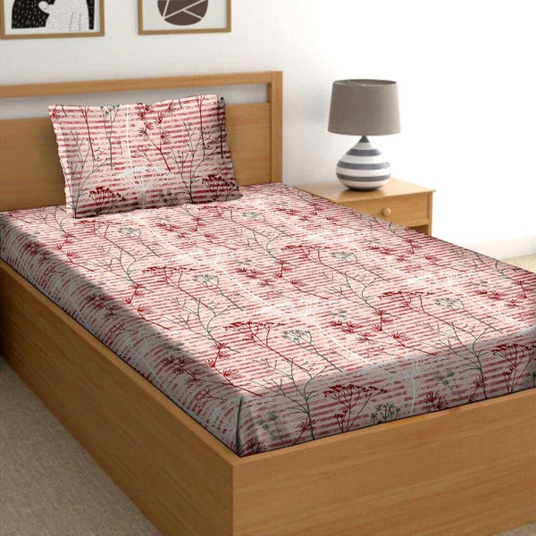 Buy Bedsheets - Sacharissa Floral Bedsheet - Pink at Vaaree online