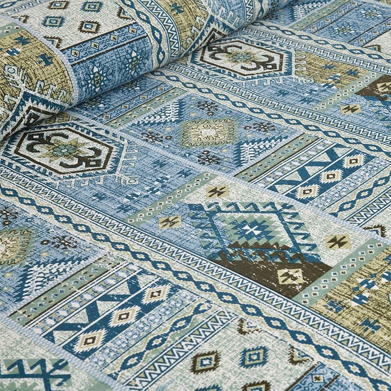 Buy Bedsheets - Sachika Applique Printed Bedsheet - Blue at Vaaree online