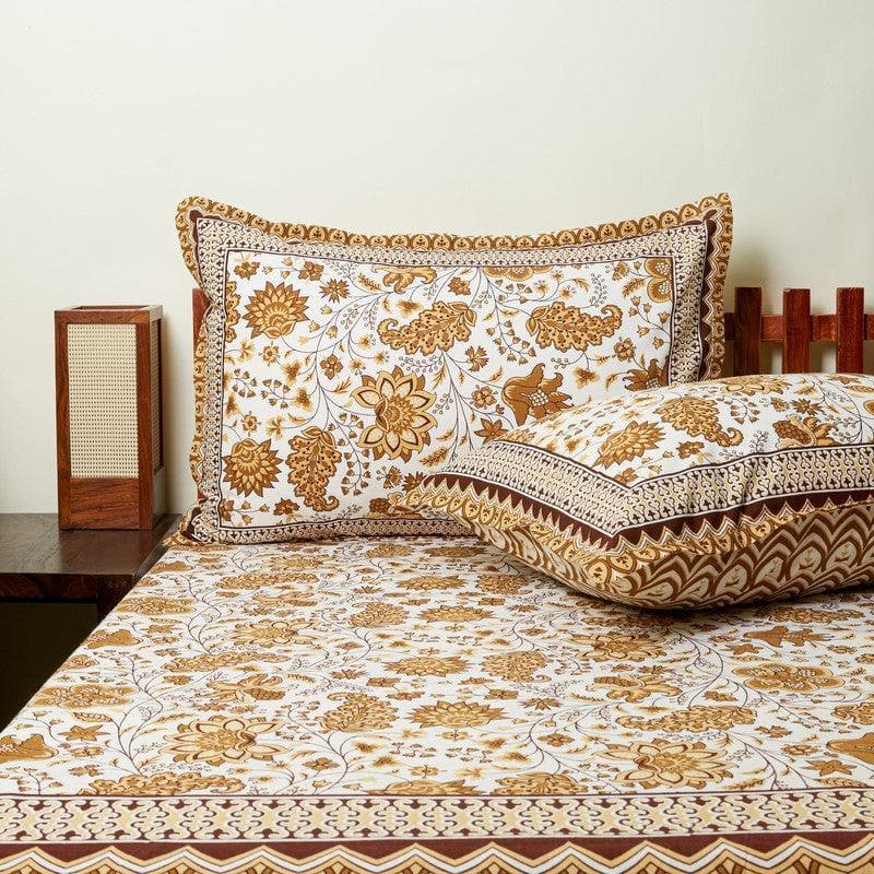 Buy Sage Blush Bedsheet - Yellow Bedsheets from Vaaree