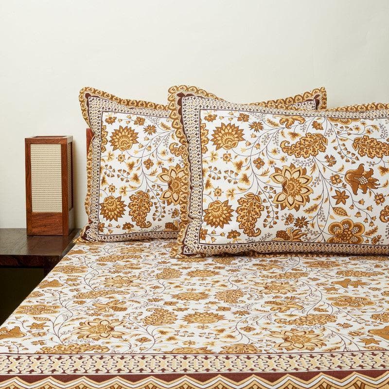 Buy Sage Blush Bedsheet - Yellow Bedsheets from Vaaree