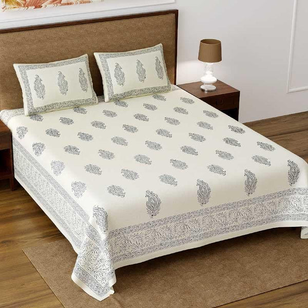 Buy Samiyaa Printed Bedsheet - Black Bedsheets from Vaaree