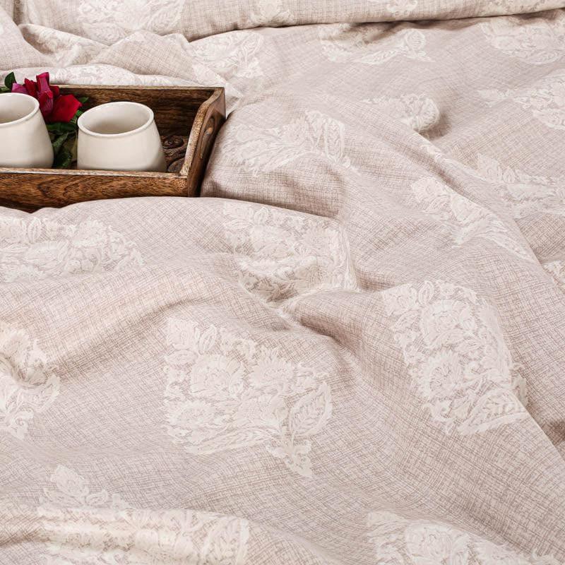 Buy Samyati Blockprint Bedsheet - Beige Bedsheets from Vaaree