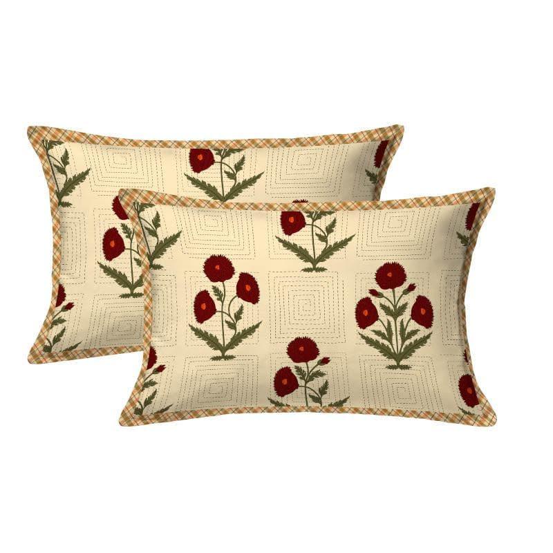 Buy Sanganeri Floral Bedsheet - Red Bedsheets from Vaaree