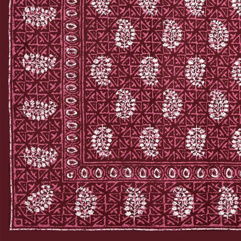 Buy Sanika Printed Bedsheet - Maroon Bedsheets from Vaaree