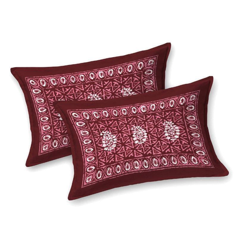 Buy Sanika Printed Bedsheet - Maroon Bedsheets from Vaaree