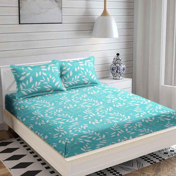 Buy Sea Green Junie Bedsheet Bedsheets from Vaaree