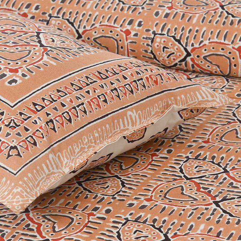 Buy Bedsheets - Seijun Mural Bedsheet - Orange at Vaaree online