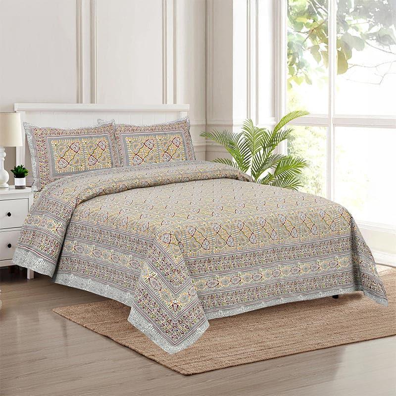 Buy Seijun Mural Bedsheet - Yellow Bedsheets from Vaaree