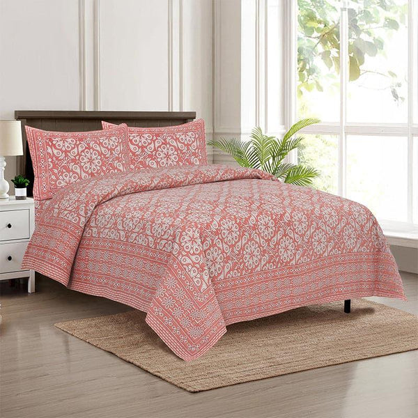 Bedsheets - Seina Floral Bedsheet - Red