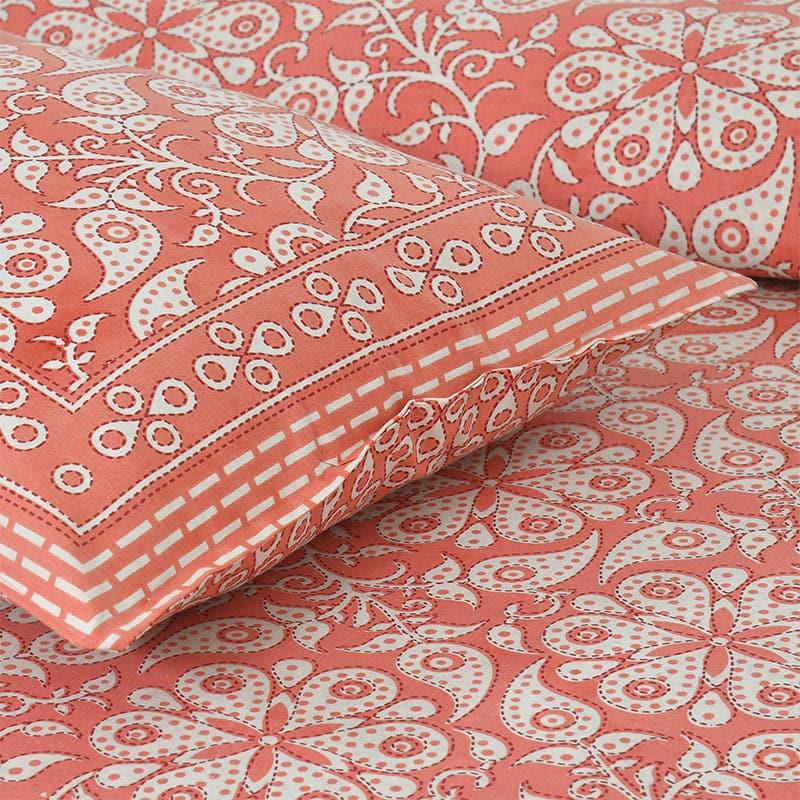 Buy Seina Floral Bedsheet - Red Bedsheets from Vaaree