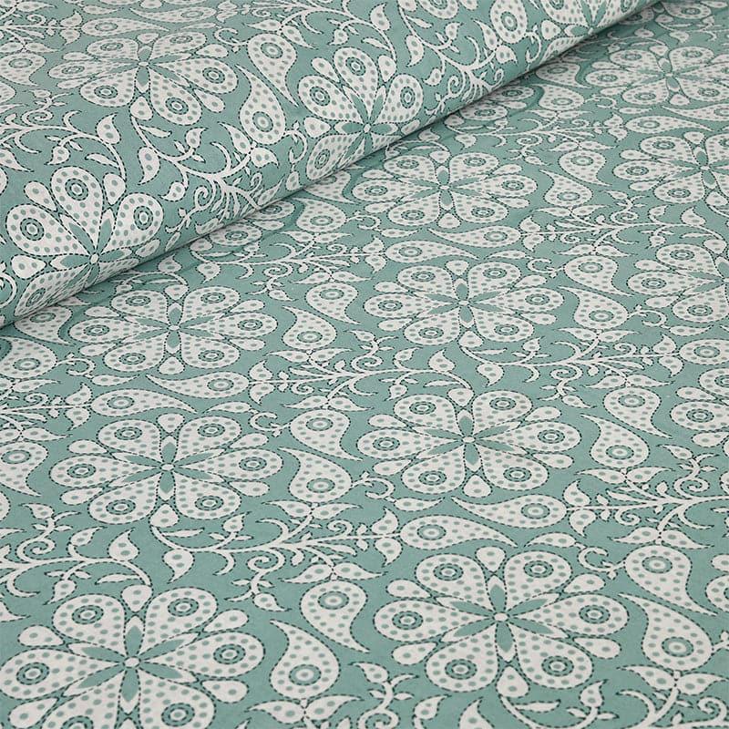 Buy Seinara Floral Bedsheet - Aqua Bedsheets from Vaaree