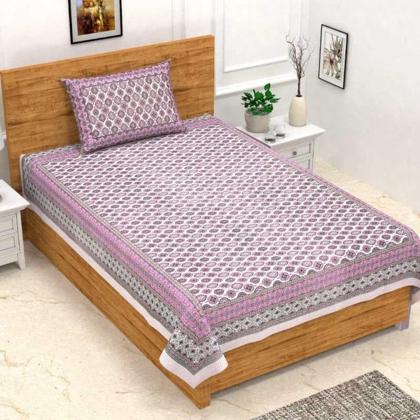 Buy Serene Snoozing Bedsheet - Pink Bedsheets from Vaaree