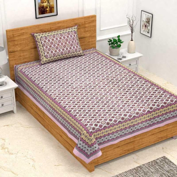 Buy Serene Snoozing Bedsheet - Purple Bedsheets from Vaaree